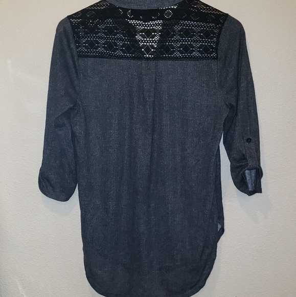 Lace back button up - Picture 3 of 3